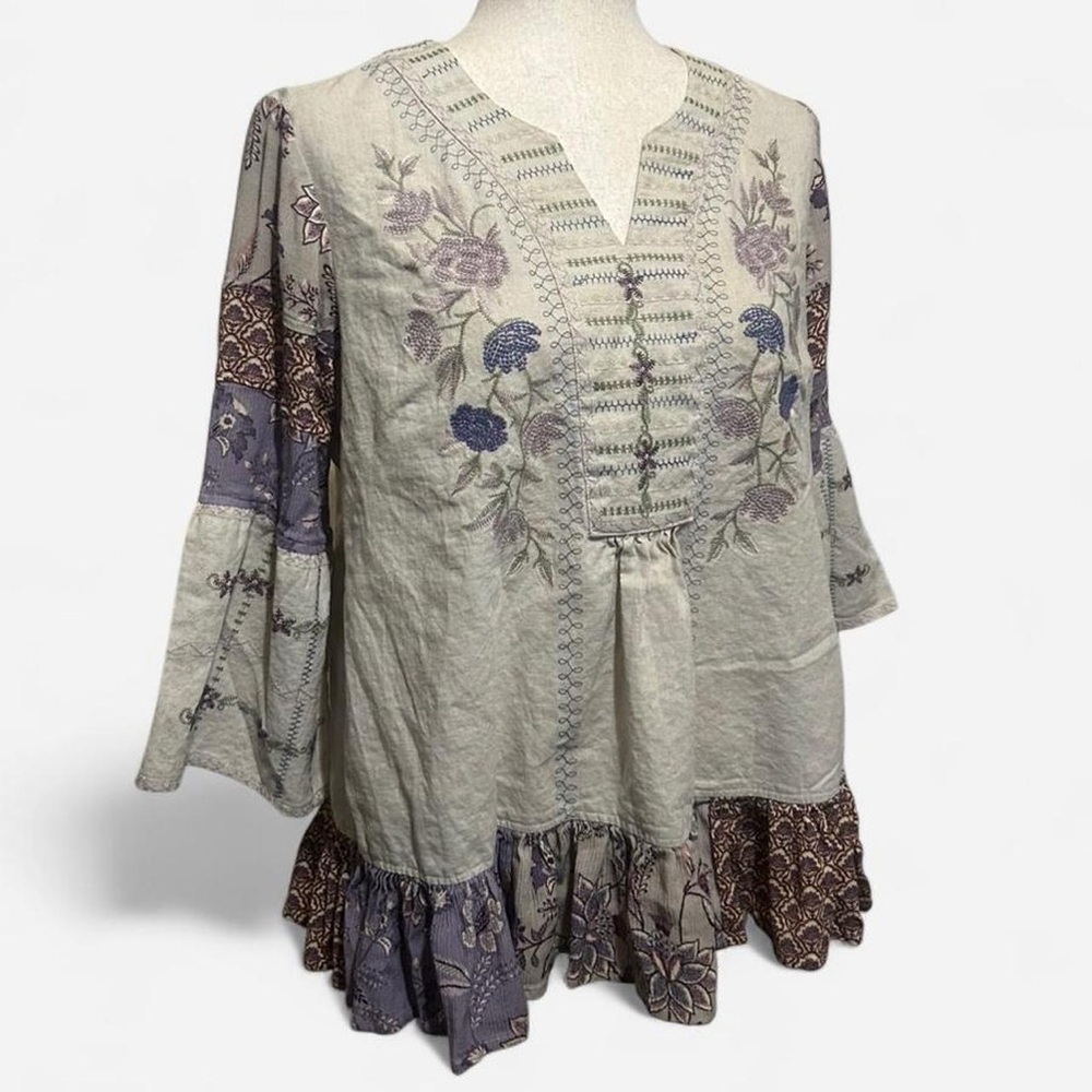 Beautiful patchwork blouse - image 3